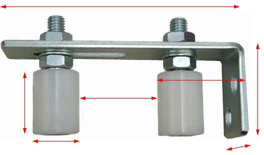 sliding gate holder with rollers