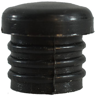 round cap 16mm dome top black