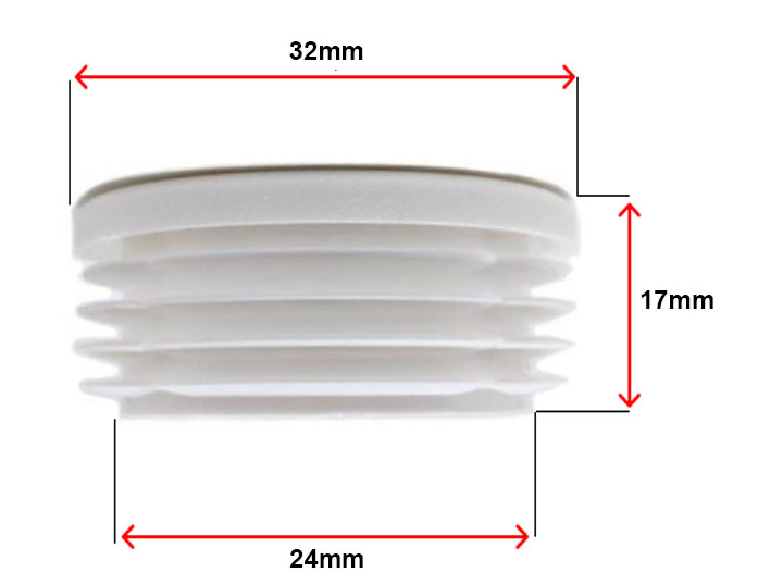 32mm round plastic cap