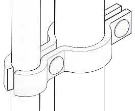 outline drawing of the sheep yard hinge