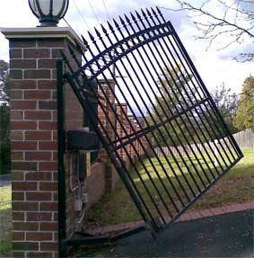 rising hinges fitted to a gate incorrtly 