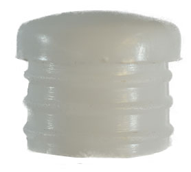 25mm Plastic white end cap