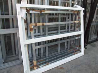 DIY sliding gate frame in white