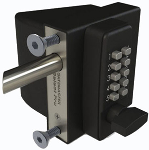 digital gate lock front view with quick exit 