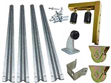 Sliding gate kit with parts