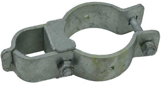 hinge for round pipe post and gate