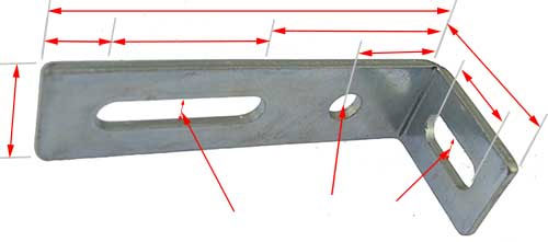 Guide roller bracket zinc plated