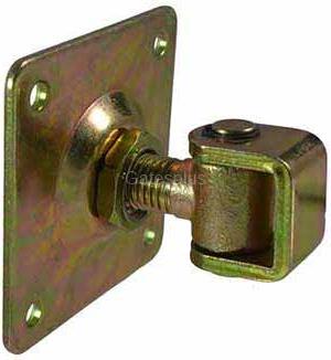 Adjustable hinge with mounting plate 