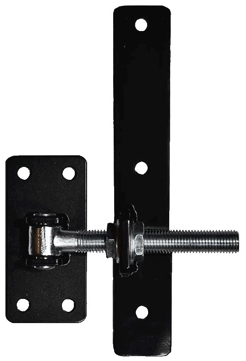 Strap hinges attached to a gate