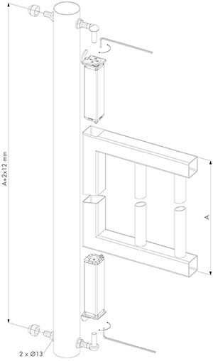 dimensions of the swing40 spring hinge 